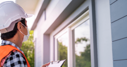 An appraiser looking at a home to determine it's worth in Colorado.