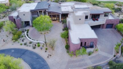 Aerial view of Mississippi home