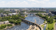 Aerial view of city in Minnesota