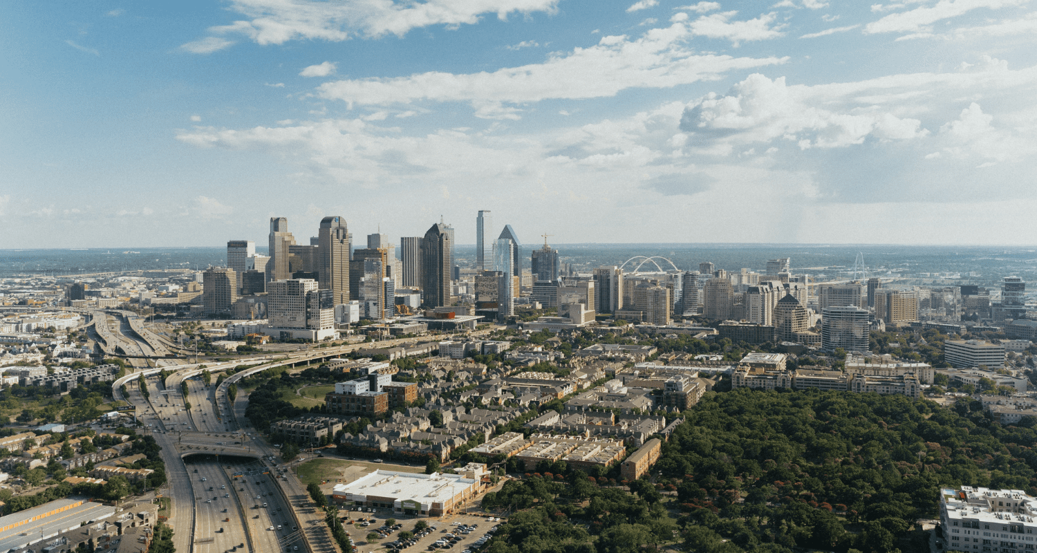 aerial view of Houston Texas