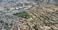 Aerial view of chicago homes