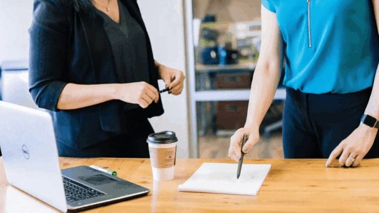 Women discussing the difference between pre-qualifications and pre-approvals.