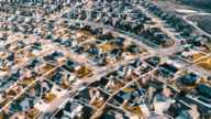 Aerial view of suburban neighborhood in Utah