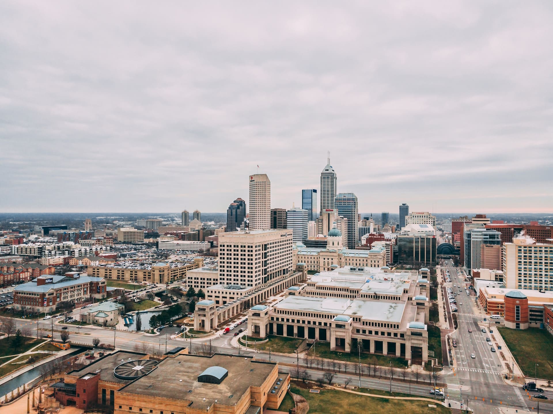 An aerial view of Indiana where sellers have options to sell their house fast