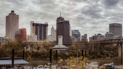 Skyline view of Memphis where homeowners may be interested in utilizing the services of a we buy houses company