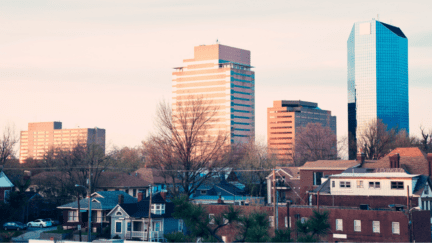 distant view of buildings as we buy houses lexington ky