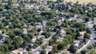 Aerial view of a suburban neighborhood in Reno, Nevada, where homeowners may be interested in the services of a we buy houses company