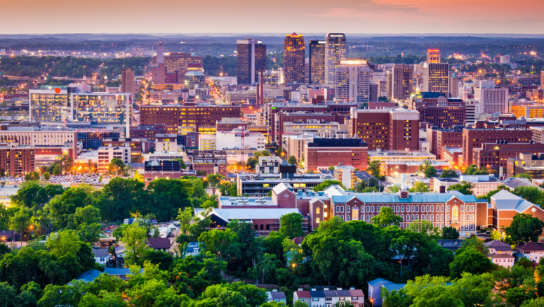 scenic view of Birmingham, Alabama where home owners may be interested in the services of we buy houses company