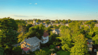 Aerial photo of houses in Pennsylvania, that represents Bridge Loans