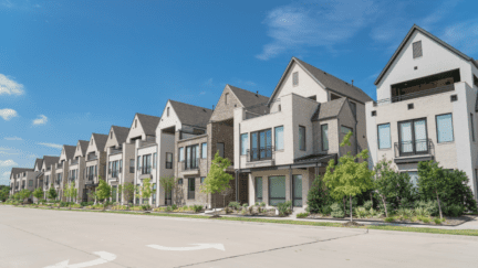 A view of houses that can represents house hunting