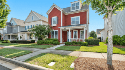 A view of houses with mortgage contingency