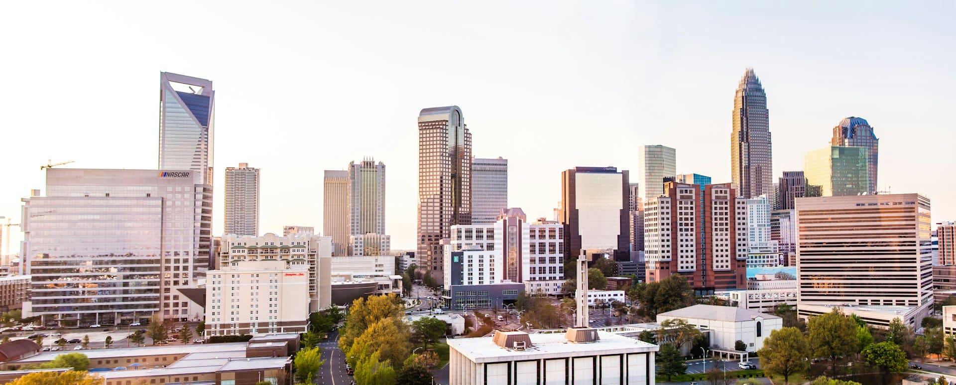 Aerial view of Downtown, Charlotte, NC