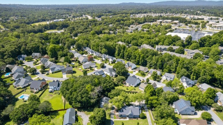 Aerial view of South Carolina that can represent their cost of living