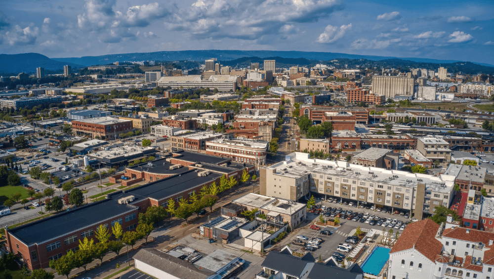 scenic view of Chattanooga where home owners may be interested in the services of a we buy houses company