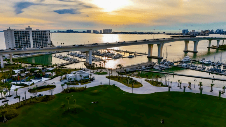 Aerial view in Clearwater, Fl