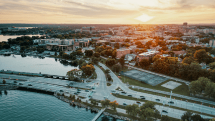 Aerial view of Wisconsin that represent We Buy houses for cash companies