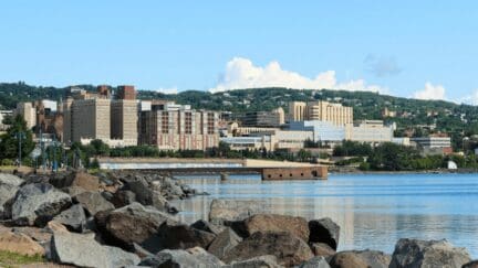 Skyline of Duluth, where homeowners can choose to sell their home to a we buy houses company