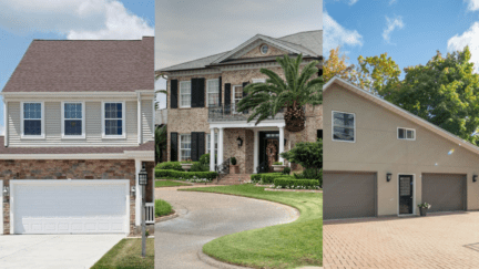 Three different homes that use the best driveway material according to their needs