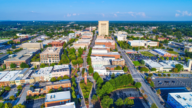 Aerial view of Spartanburg where homeowners can sell to we buy houses Spartanburg companies