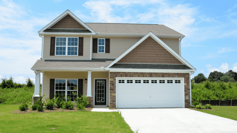 An image of a newly built house which can represent how much does it cost to build a house ohio