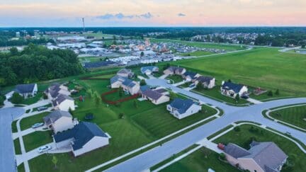 A view of houses in Indiana where you can have a home appraisal for a cost.