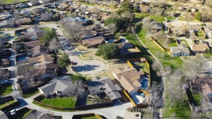 Aerial view of Fort Worth, where home sellers can work with a cash home buyer to sell their house