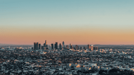 Aerial view in Los Angeles, where hard money lenders can be used