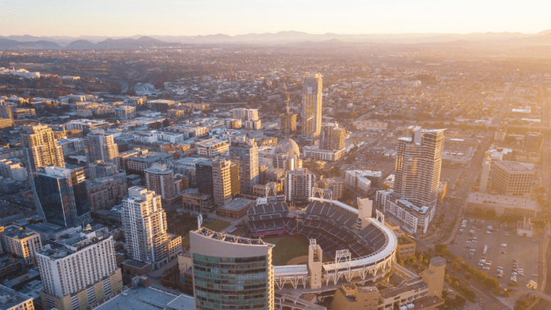 Aerial view in San Diego, where hard money lenders can be used