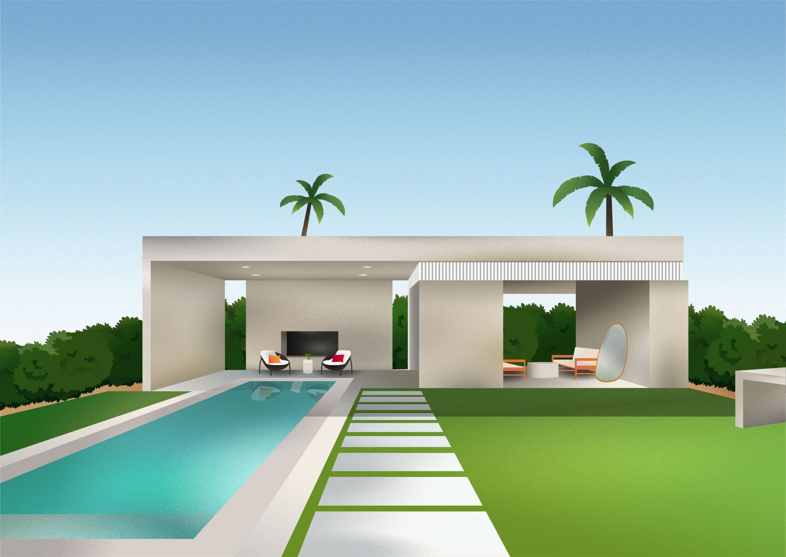 illustration of a single family home