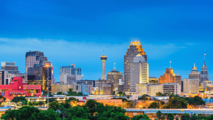 An image of the San Antonio cityscape, which can represent the average time to sell a house in san antonio