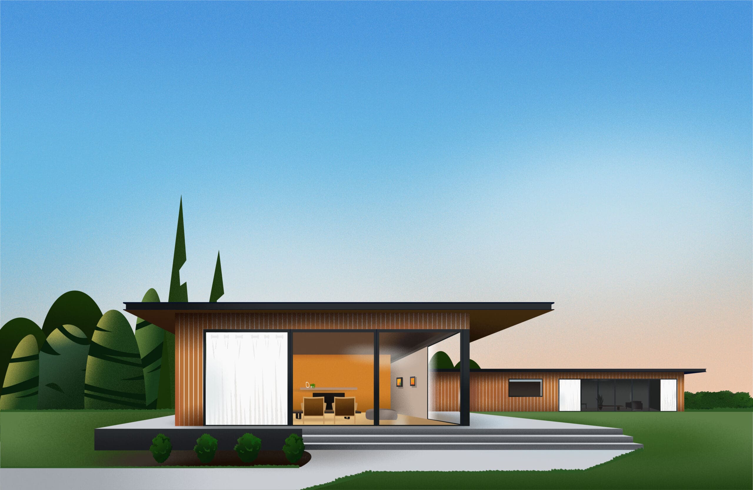 illustration of a single family home