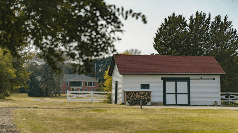 A shed next to a home that increases home value.