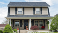 An image of a house with a solid foundation and level structure.