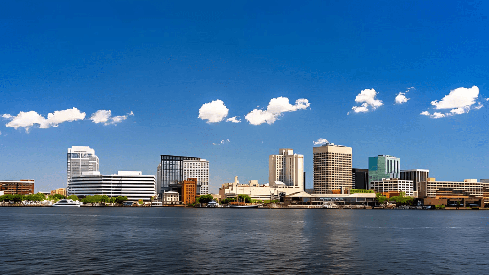 An image of Norfolk's skyline which can represent selling a house fast in Norfolk