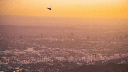 An aerial view image of Los Angeles showcasing top real estate brokerages