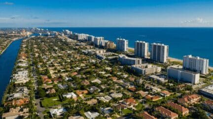 Aerial view of Deerfield Beach, FL that represents how to sell a house fast