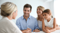 A family inquiring whether sellers pay buyers agent