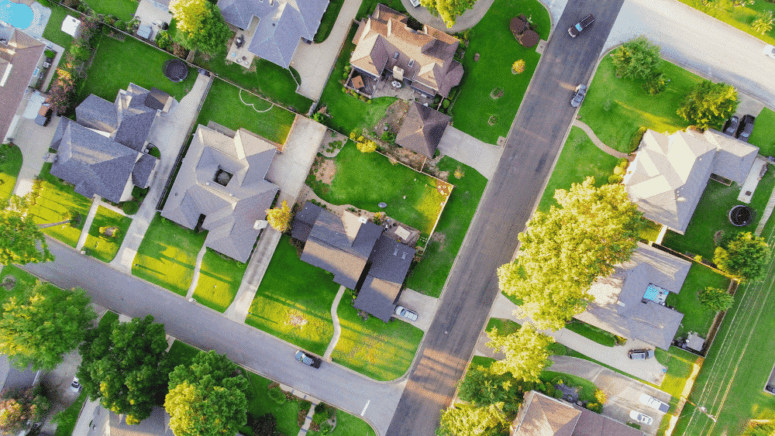 Aerial image of Sherman, where home sellers have options to sell their house fast