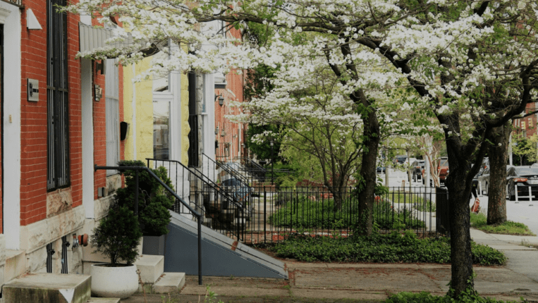 A photo of houses to represent Baltimore County transfer taxes