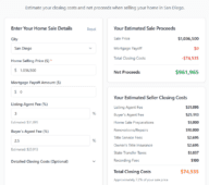 Example of Closing Cost Calculator