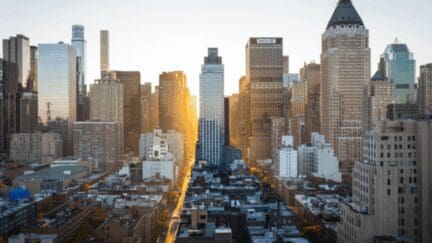 High rise building where cash companies are